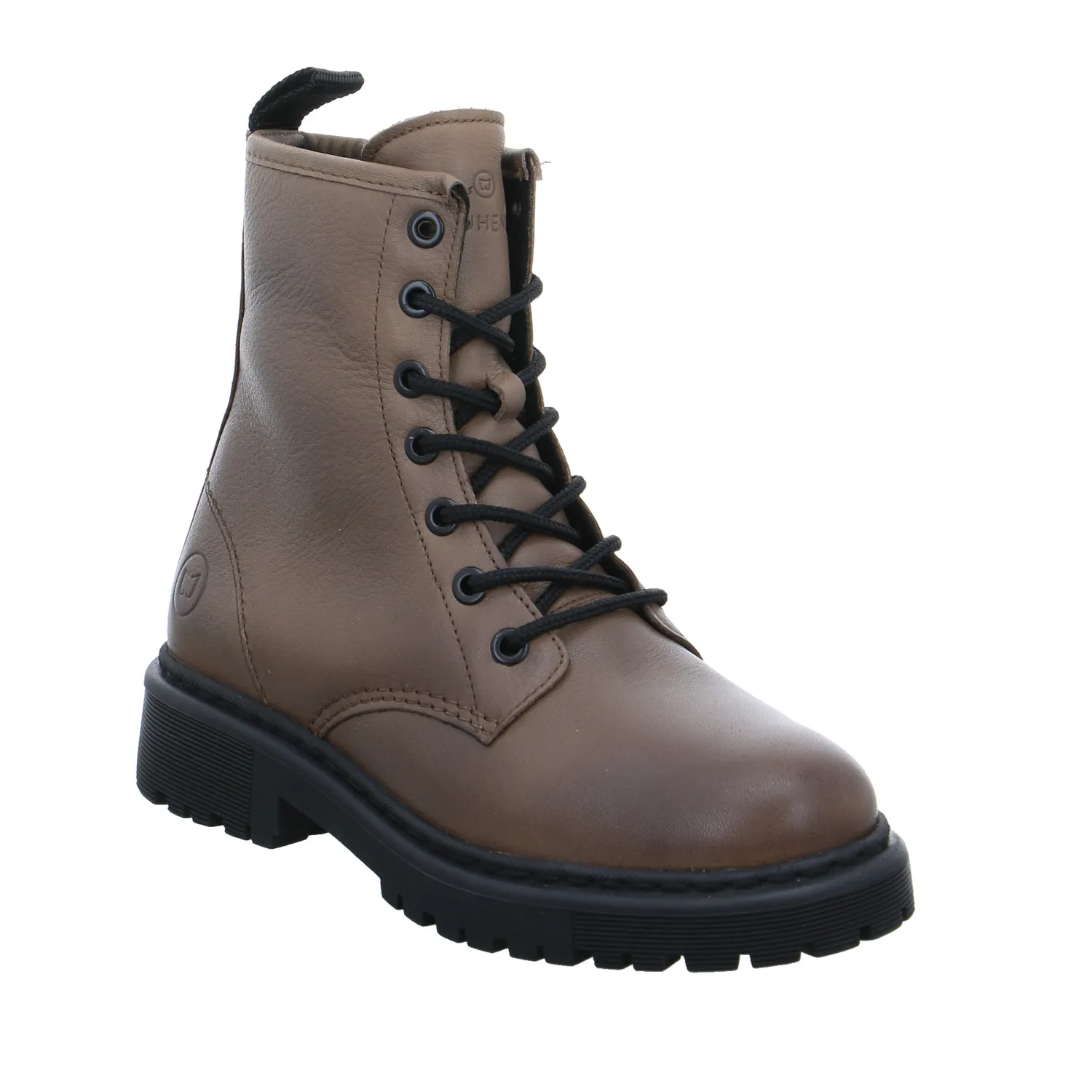 SCHUHENGEL Boot Taupe Leder  mit Wollfutter