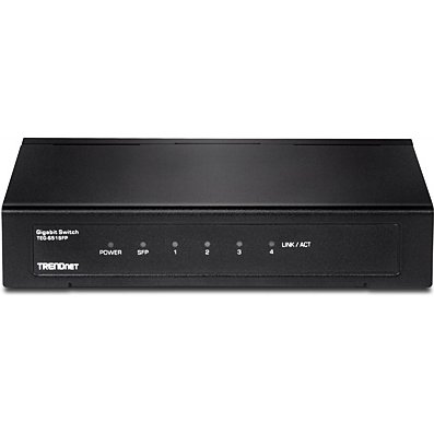 Trendnet TEG-S51SFP commutateur réseau Non-géré Gigabit Ethernet (10/100/1000) Noir