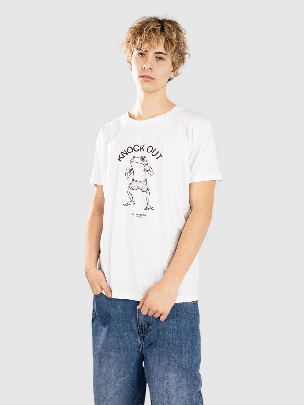 Fat Moose Knock Out T-Shirt white