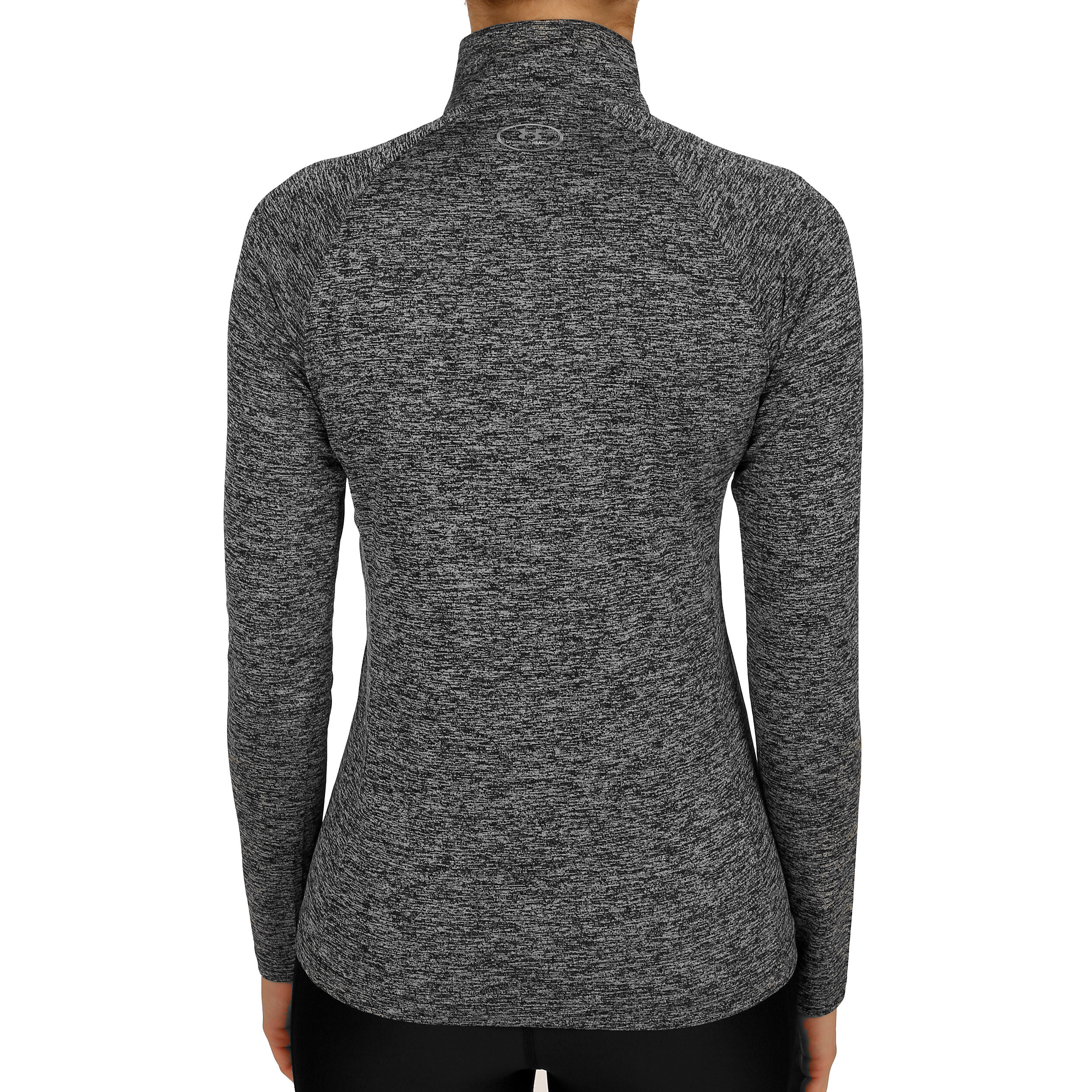 Under Armour Tech Twist 1/2 Zip Haut Manches Longues Femmes - Noir , Argent