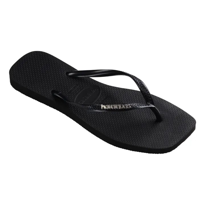 Havaianas Tongs Square Logo Metallic | Noir