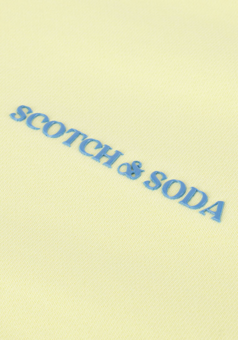 SCOTCH & SODA gele scotch & soda sweater unisex crewneck sweatshirt in organic cotton
