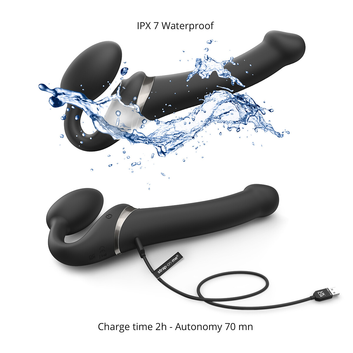 STRAP-ON-ME<br>Vibrador multiorgasmo com alça para uso no tamanho M