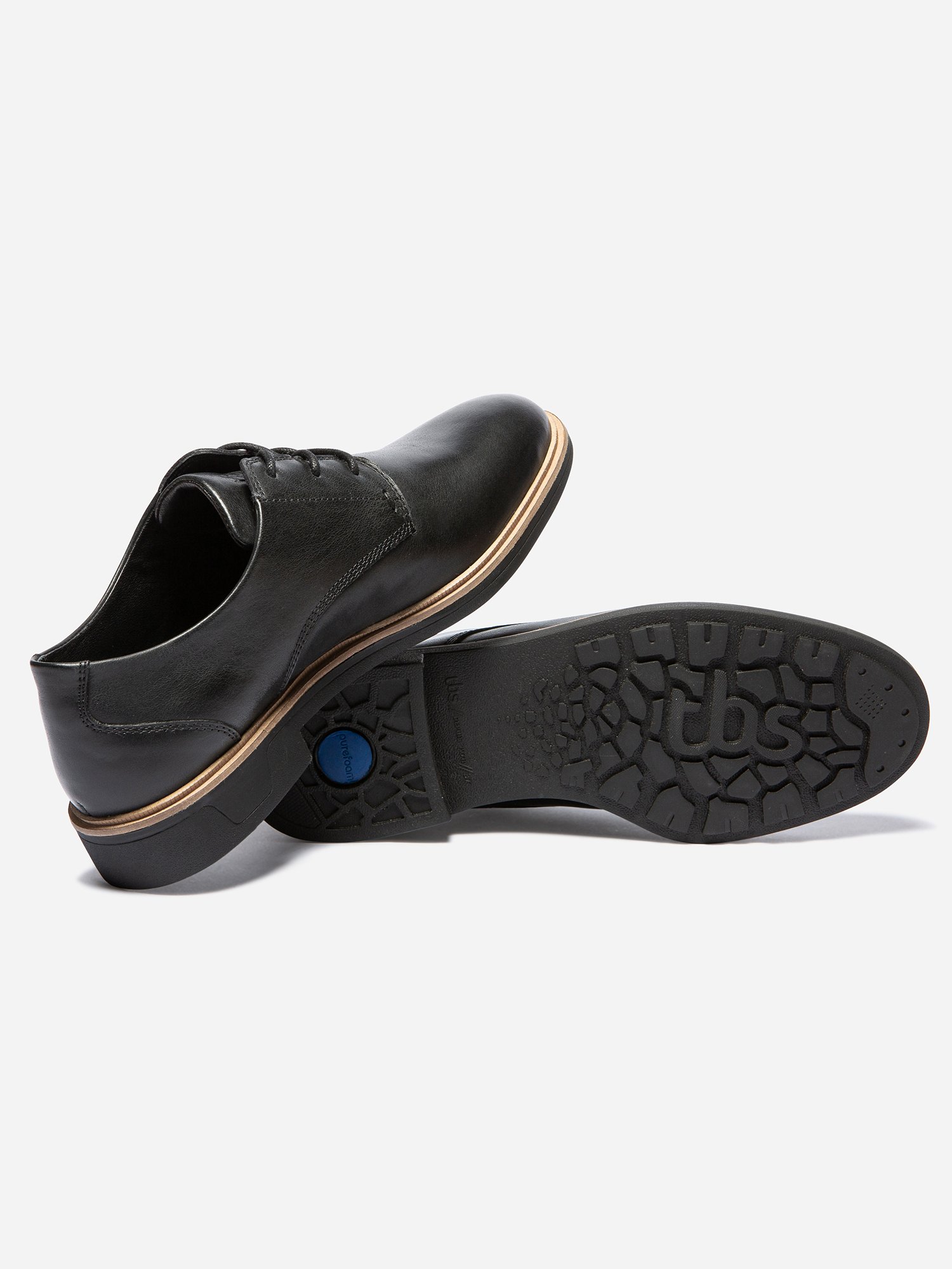 Derbies Femme Confort Purefoam Cuir Noir