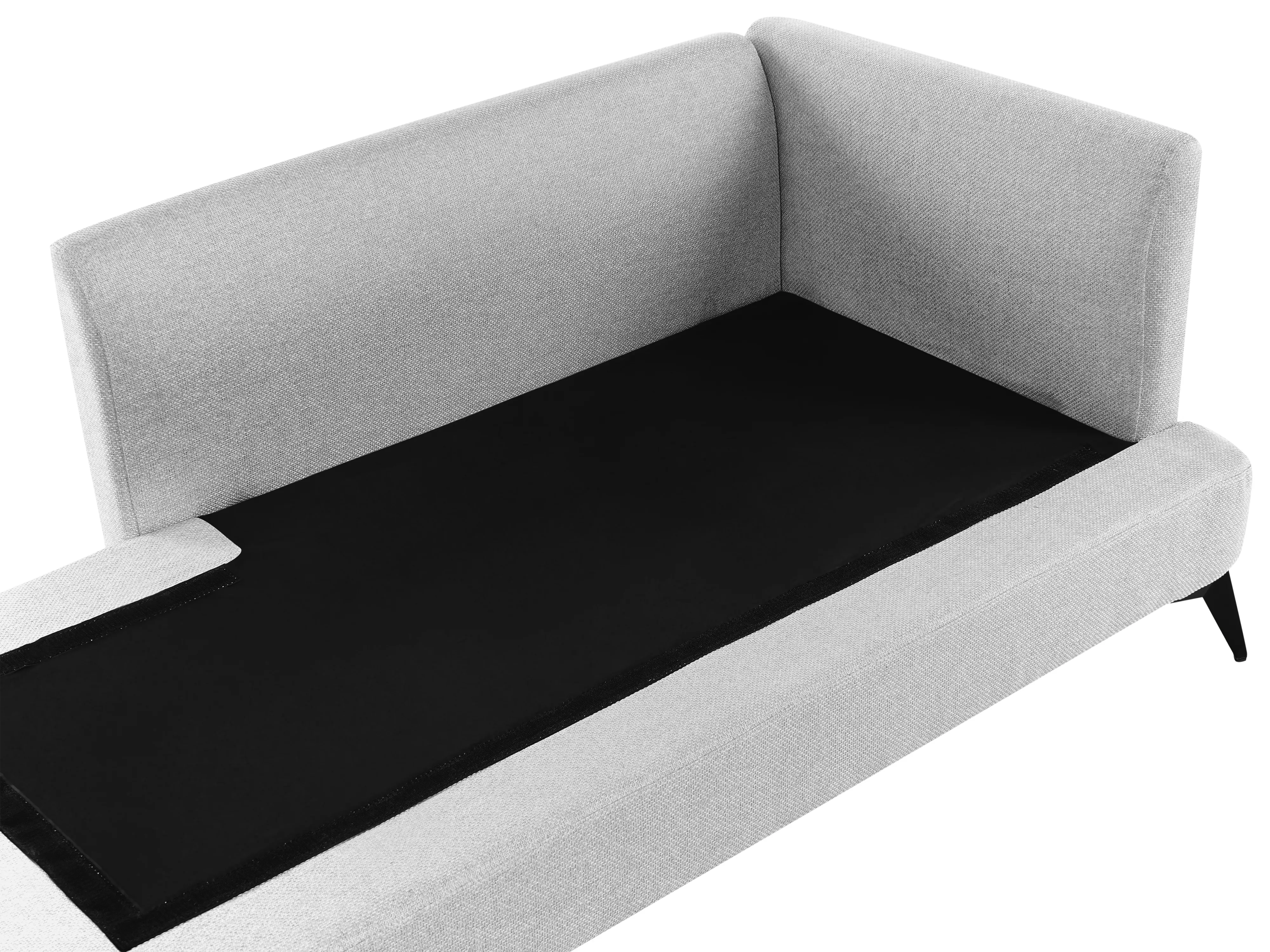 Rechtszijdige chaise longue SIEVOZ Stof Lichtgrijs
