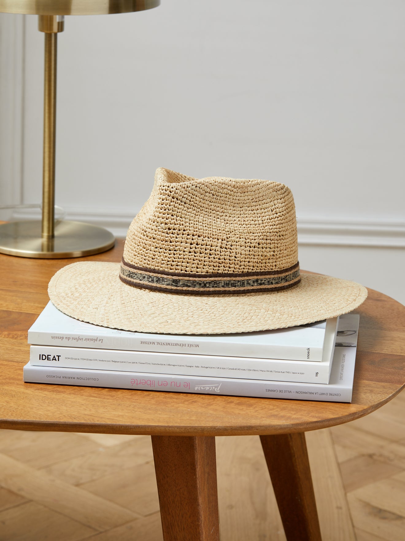 Chapeau raphia femme biais fantaisie