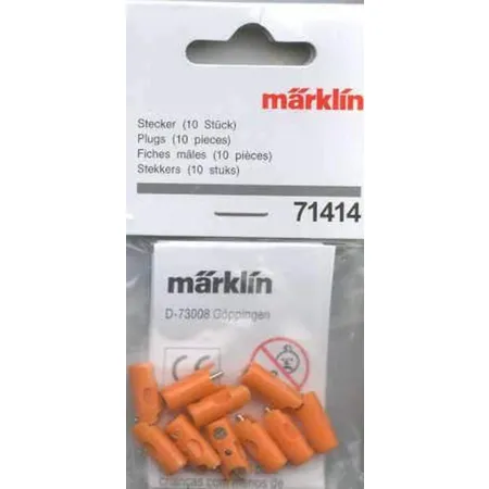 Märklin Stecker orange, 10 Stück