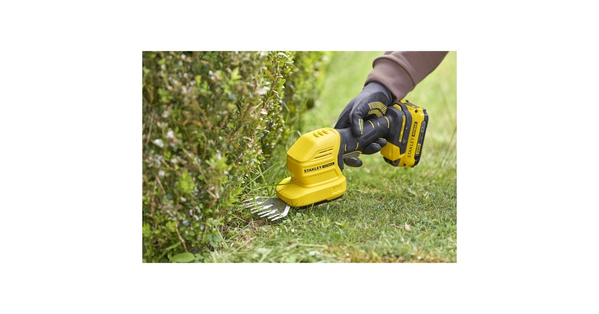 StanleyFATMAX V20 18V 2.0Ah Gras- en struikschaar  (Geel/zwart, Accu en lader inbegrepen)