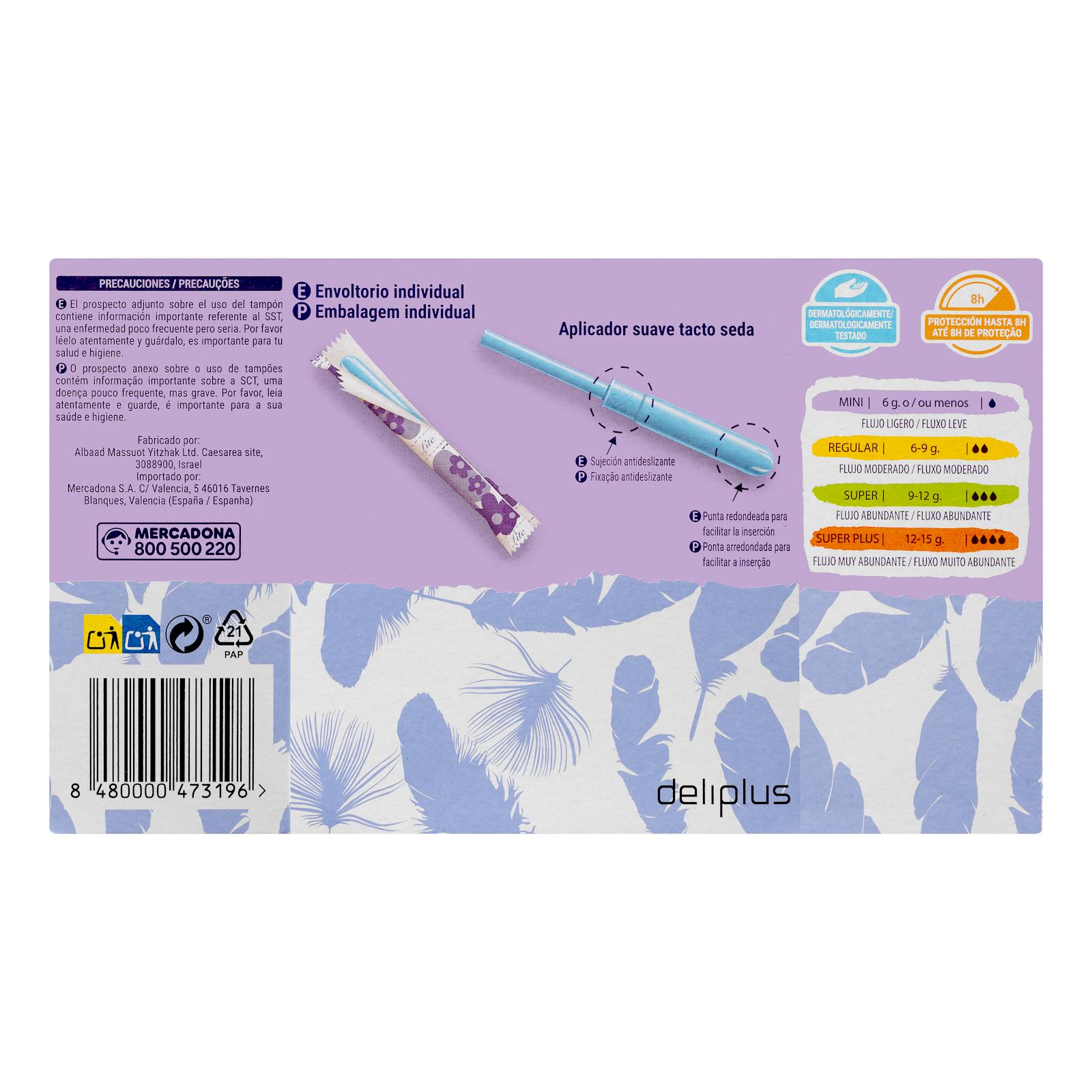 Mini tampons Deliplus avec applicateur souple
