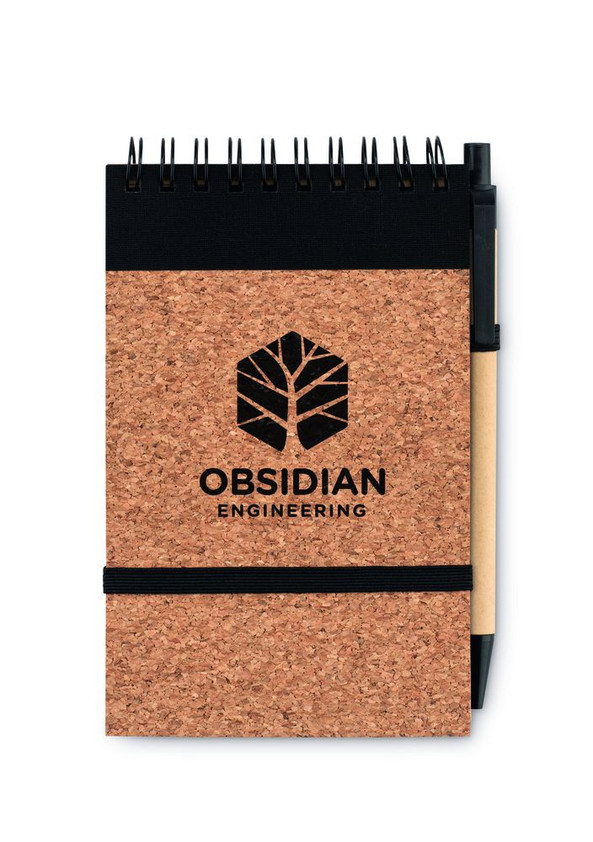 GiftRetail MO9857 - SONORACORK Carnet A6 en liège avec stylo