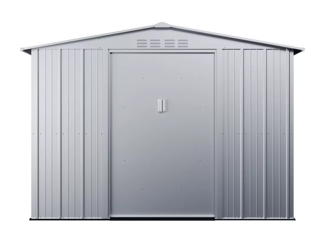 Abri de jardin métal en acier galvanisé gris 6.71 m² LINUS