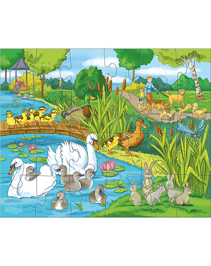 Puzzle TIERFAMILIEN 3x24-teilig