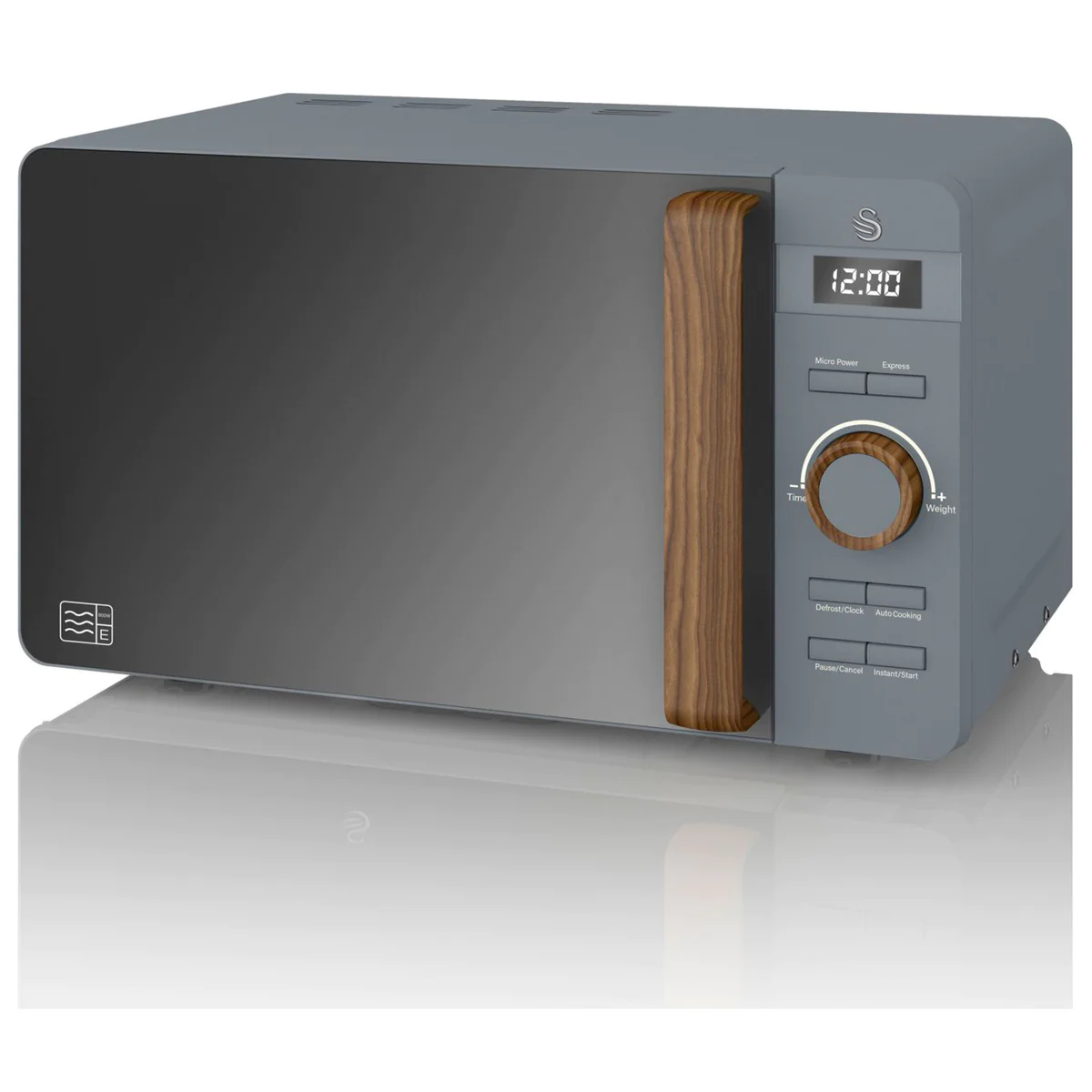 Micro-ondes Digital 20L Design Moderne Nordic 800 Gris SM22036GRYNEU