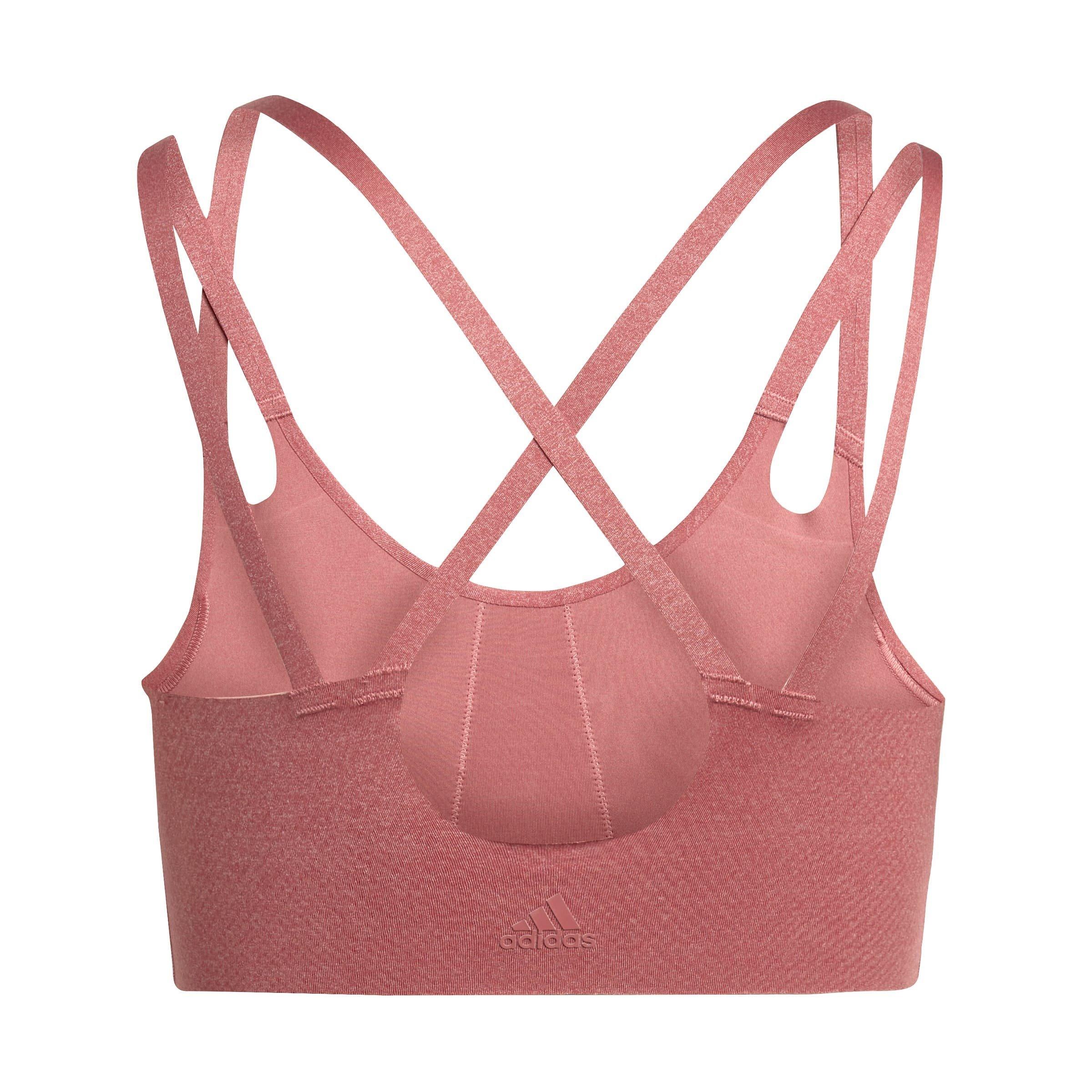 adidas Yoga Luxe Studio Light Support Fire Bra Womens
