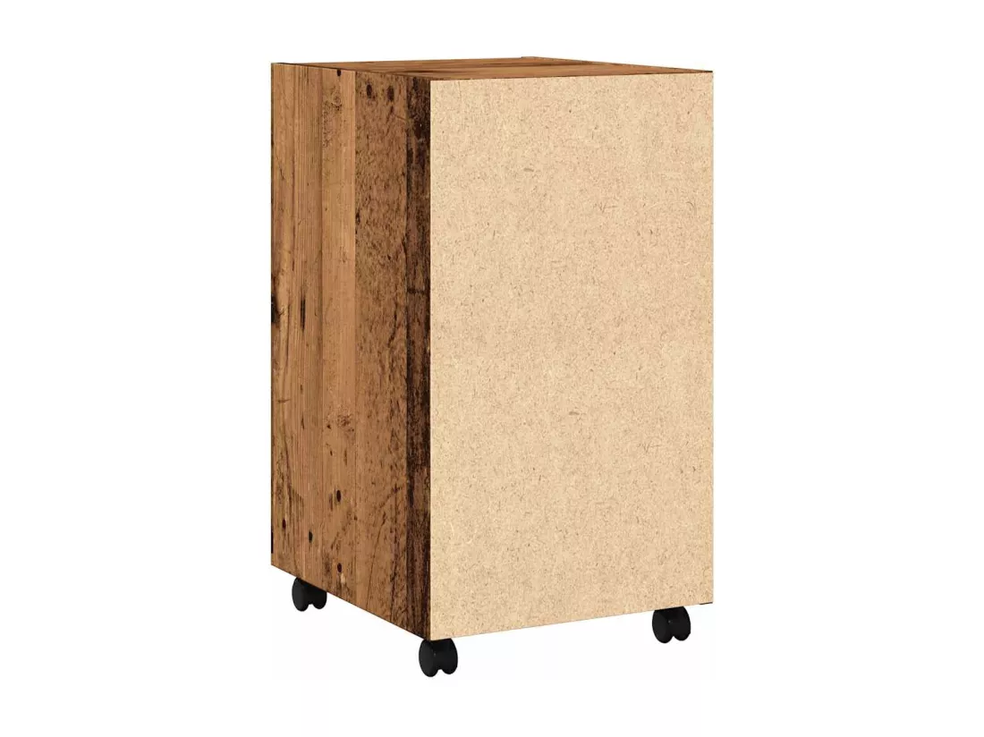Armoire avec roues vieux bois 33x38x60 cm bois d'ingénierie