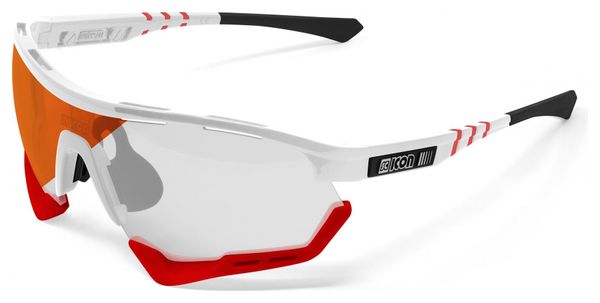 Scicon Sports Aerotech SCN XT Photochromic XL Lunettes De Soleil De Performance Sportive (Miroir Rouge Photochromique Scnxt/Luminosité Blanche)