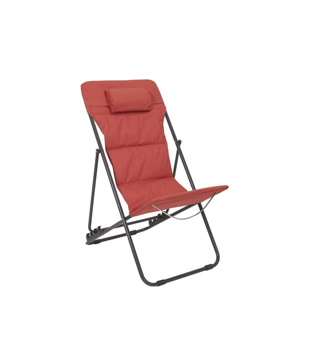 Paris Prix - Transat De Plage Pliant corfou 93cm Terracotta