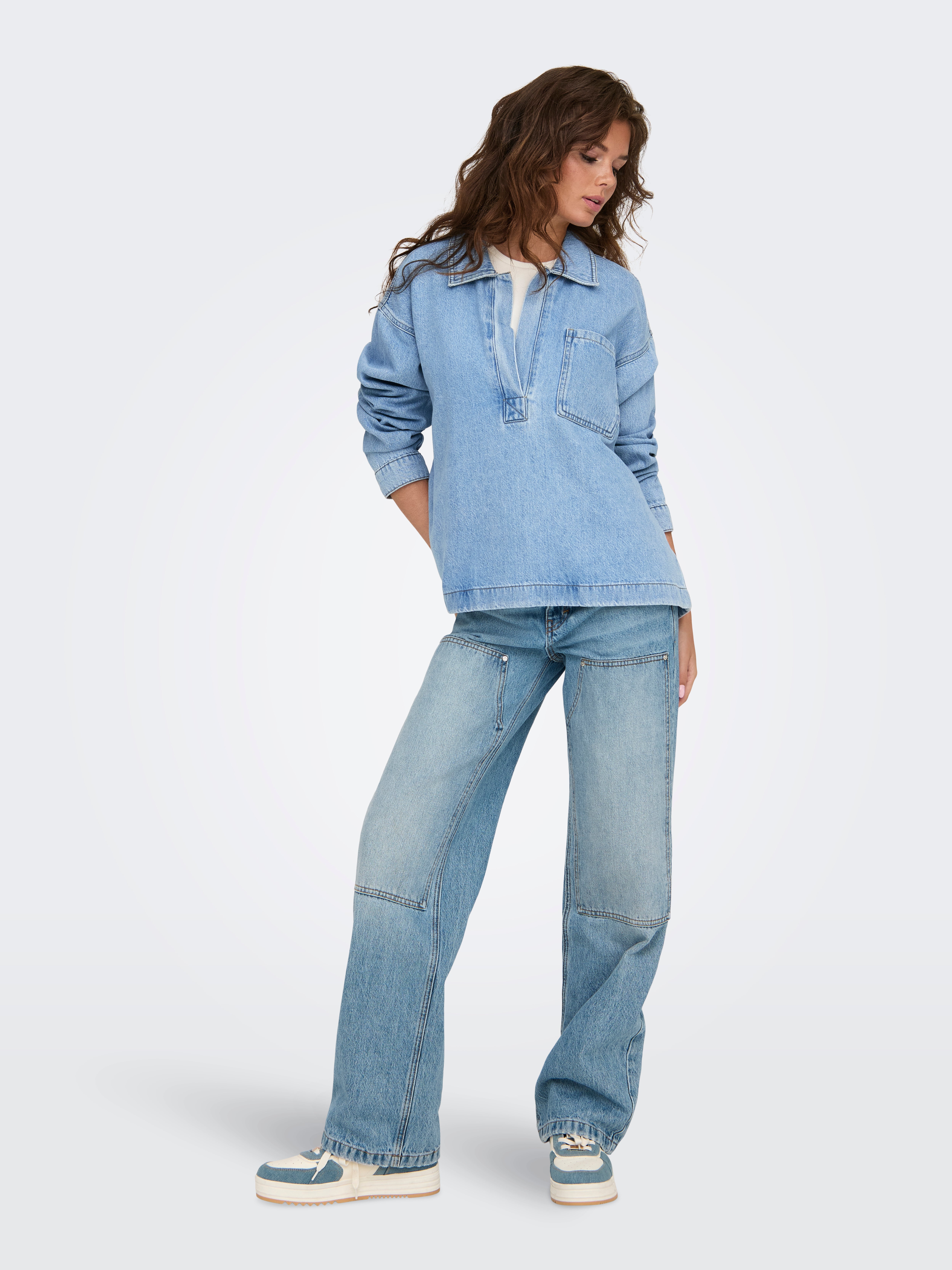 ONLBIRDIE Jeanshemd Light Blue Denim