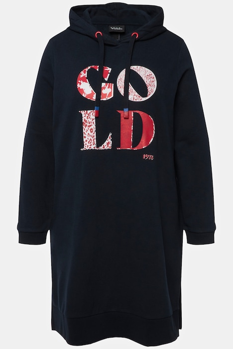 Long-Hoodie, Motiv GOLD, Kapuze, Langarm