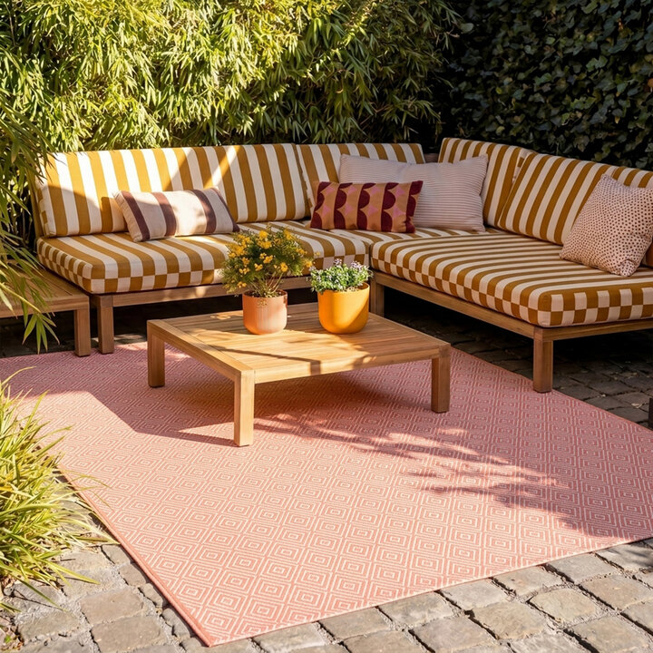 Buitenkleed - Summer Tile Roze