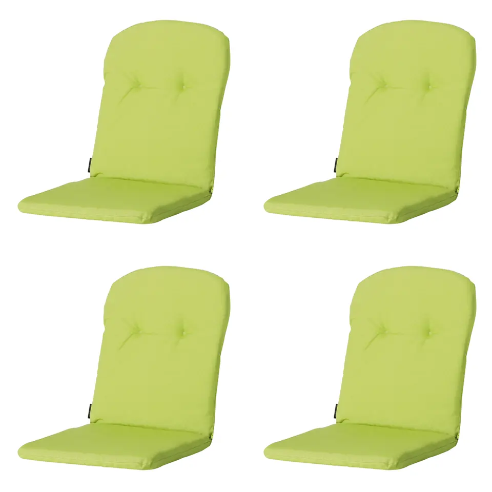 Madison - Kuipstoelkussen Hoge Rug Panama lime - Ca. 96x45 cm - Set van 4