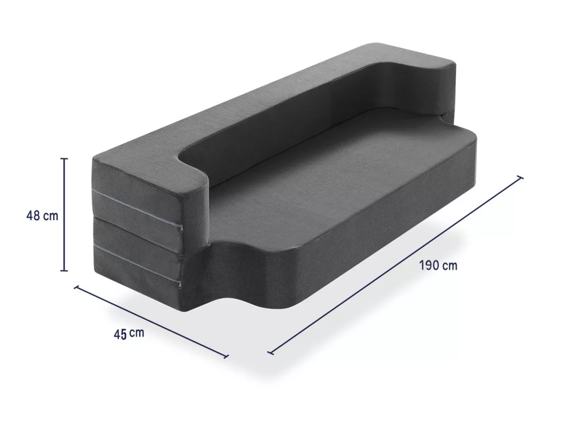 Matelas lit futon Kma-Lit Pliant 90x190 - Épaisseur 24 CM Canapé Lit - Matelas Lit