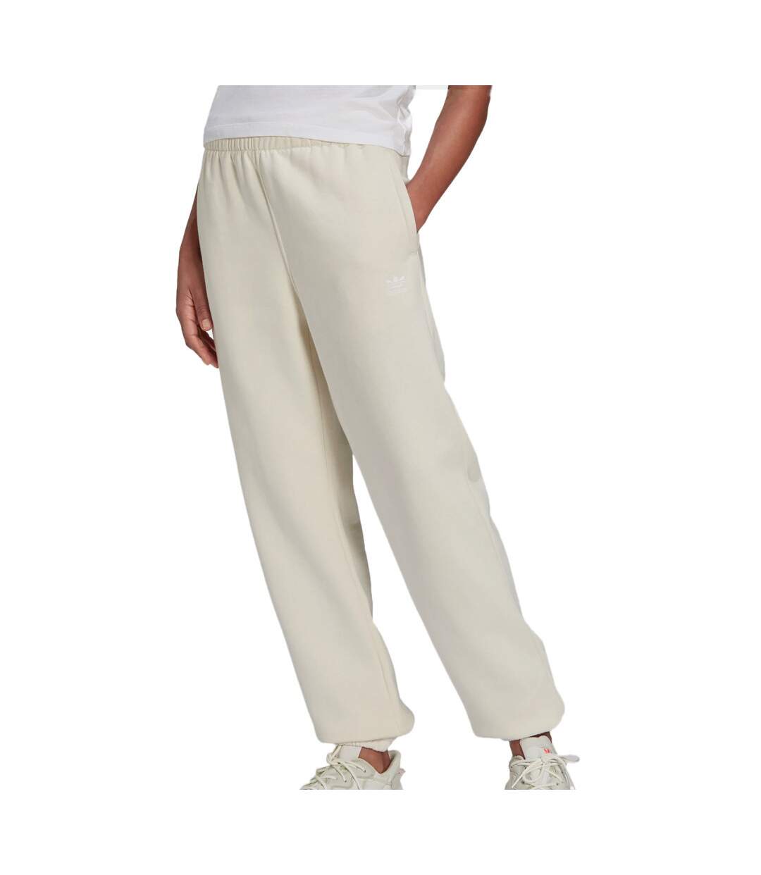 Jogging Beige Femme Adidas Fleece