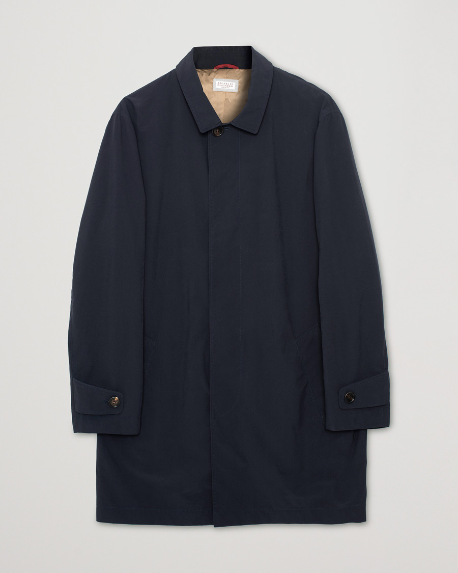 Brunello Cucinelli Unlined Nylon Car Coat Navy 48