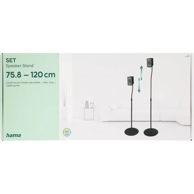 Hama Højttalerstandere Universal 2-pak Sort