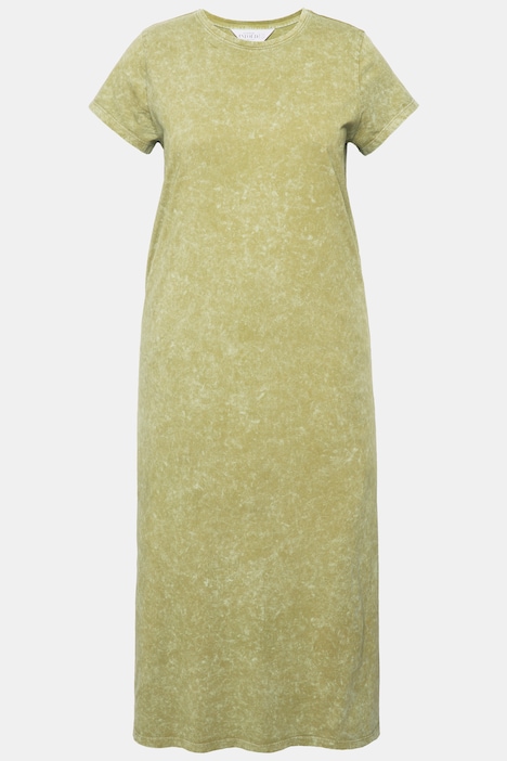 Maxikleid, A-Line, Jersey, Vintage-Optik