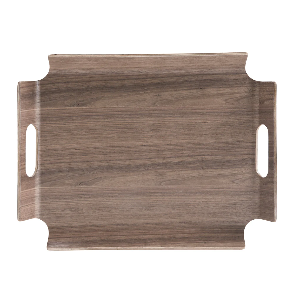 Plateau rectangle 44.5 x 33.5 cm No Angle brun Table passion