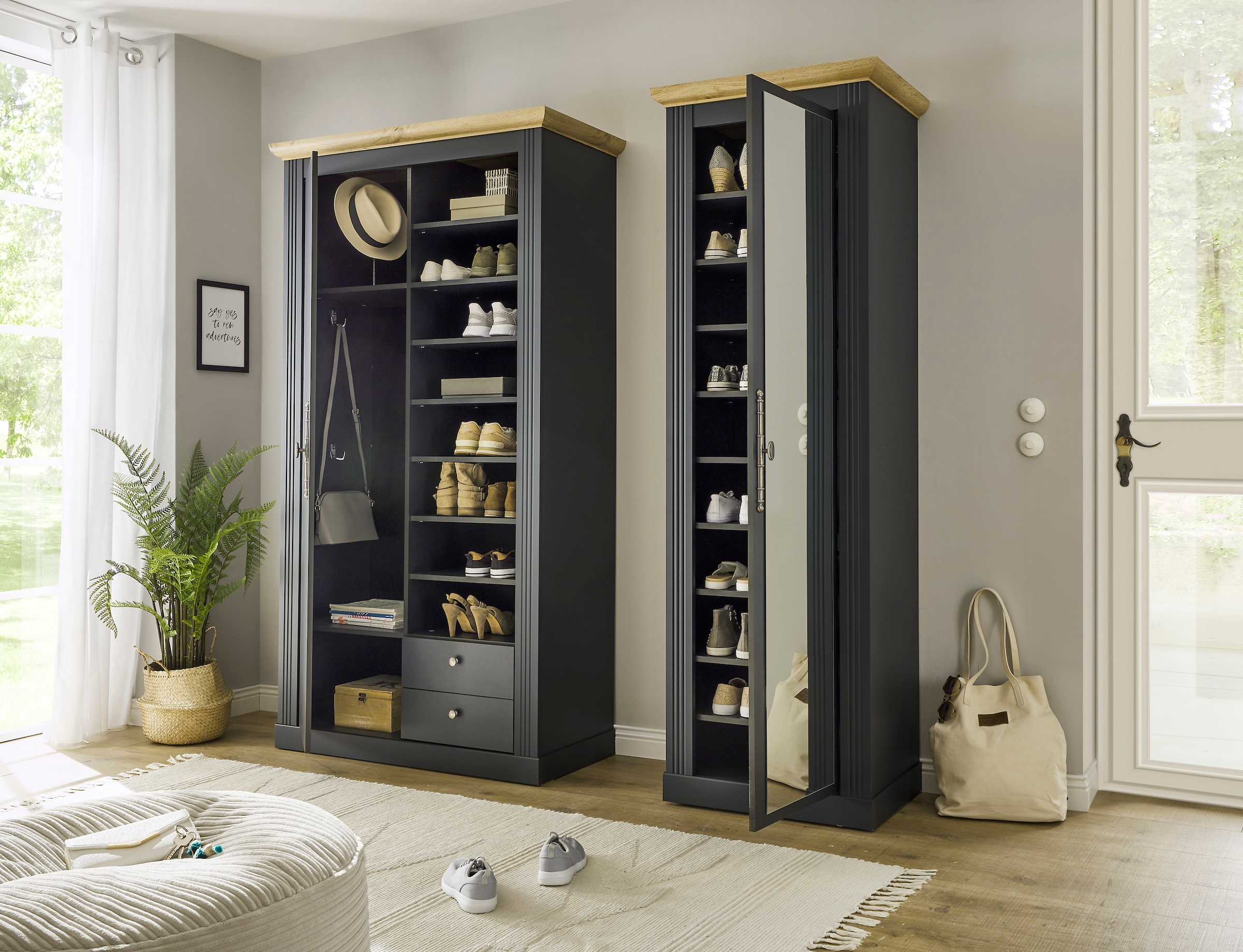 Home affaire Garderobenschrank »WESTMINSTER TOPSELLER!« Breite ca. 108 cm,  im romantischen Landhausstil