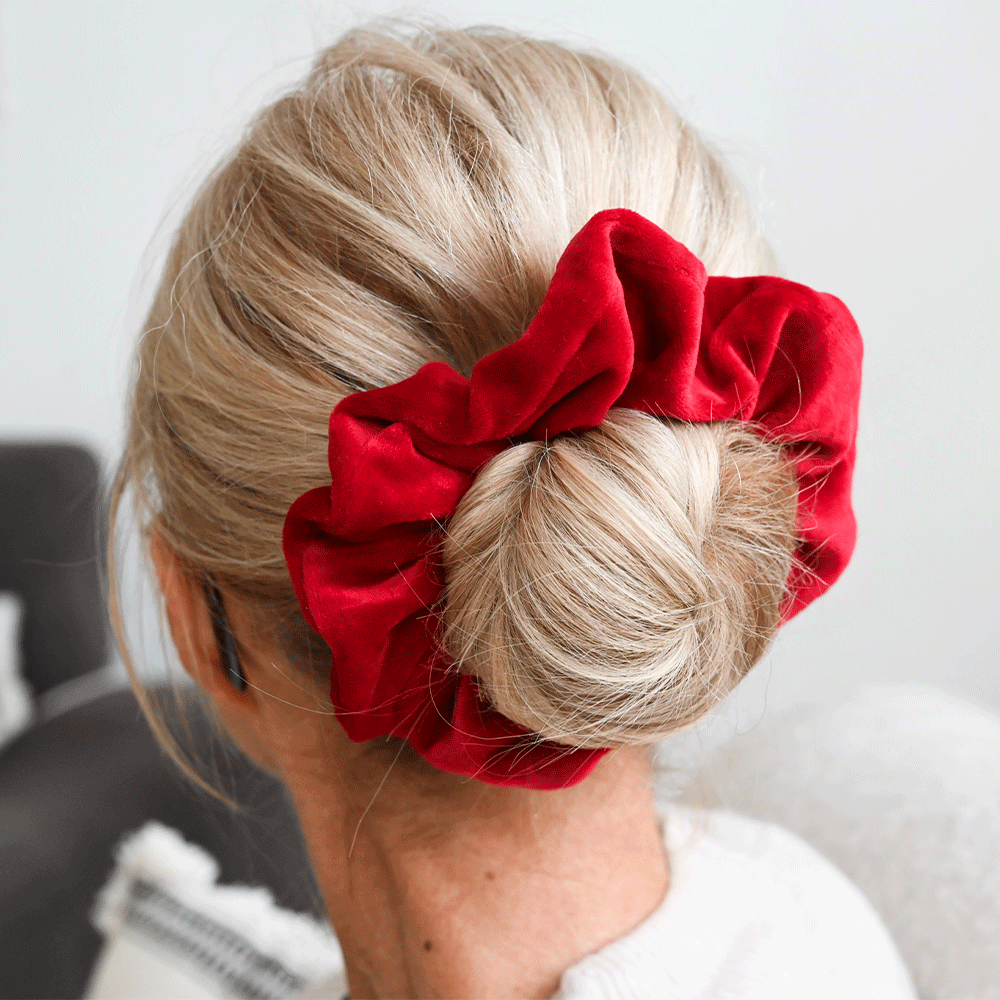 Chouchou Velours Rouge