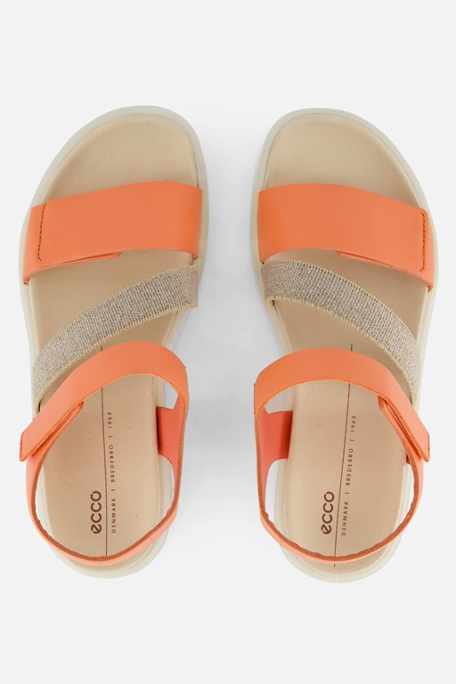 Ecco Flowt W Sandalen oranje Leer