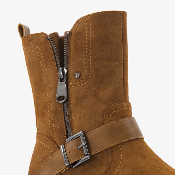Supercracks gevoerde dames biker boots bruin
