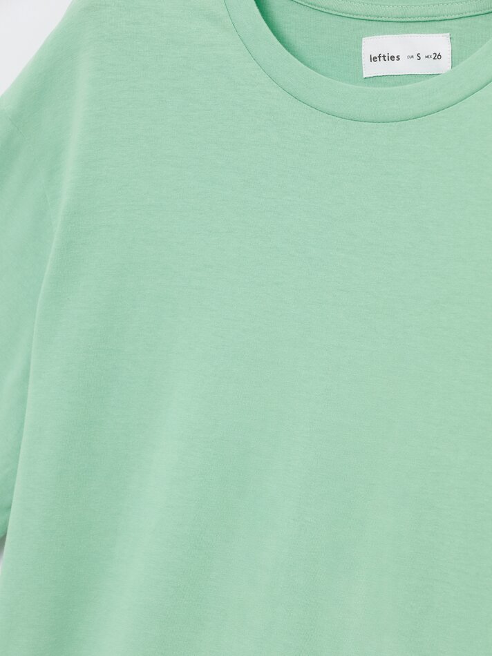 Camiseta oversized de manga curta - Verde menta