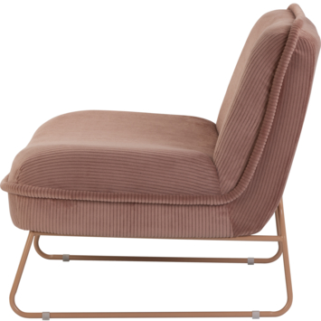 KARWEI fauteuil Amber terracotta ribstof