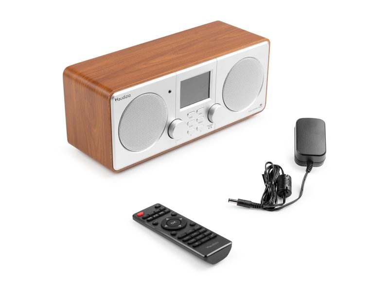 Audizio DAB  Radio Foza Braun/Silber All-in-One-WLAN-Internetradio mit DAB  und UKW