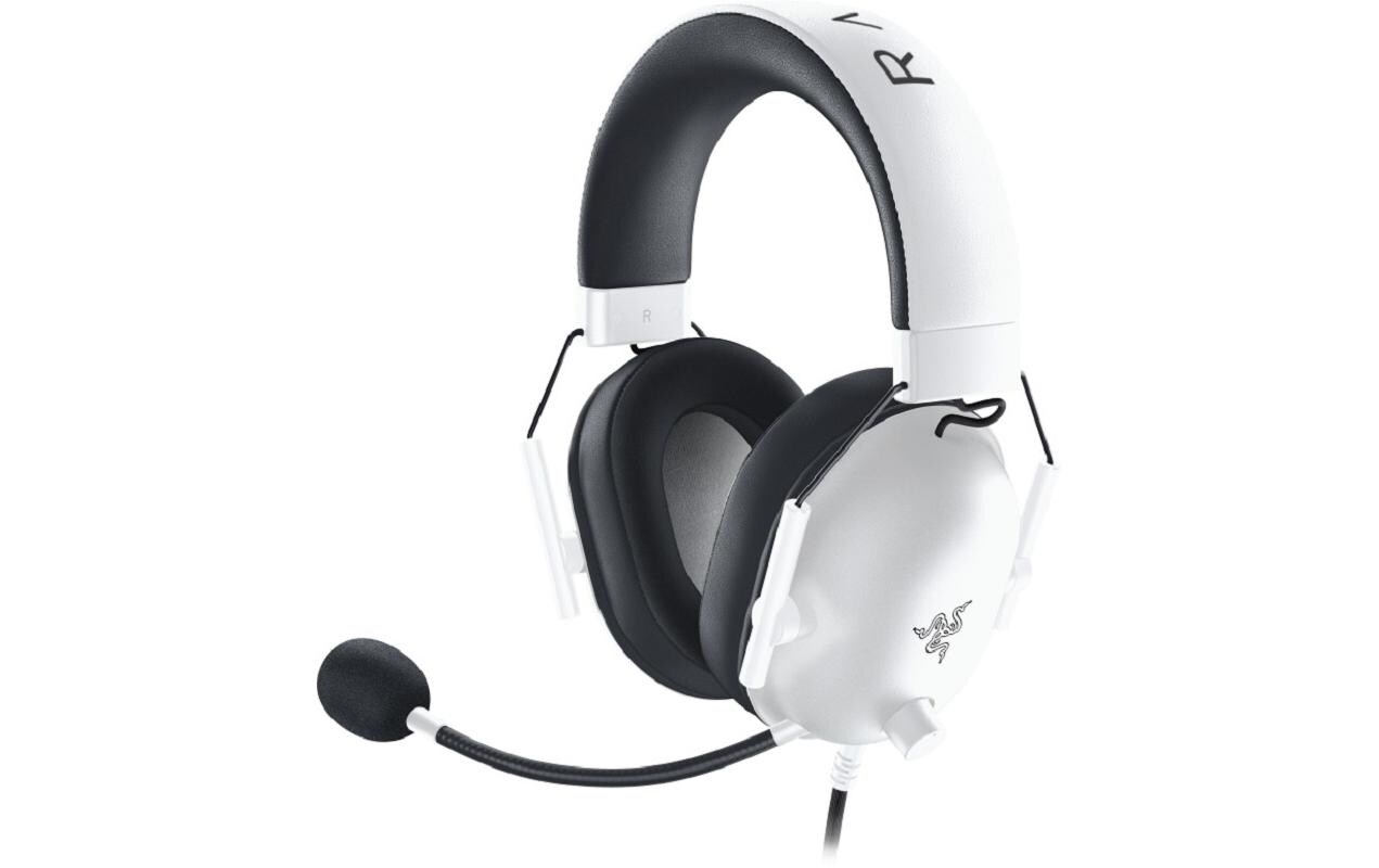 Headset Blackshark V2 X Schwarz/WeissLeichter, kabelgebundener Gaming-Kopfhörer mit Noise-Cancelling-Mikrofon für PS5 und PC