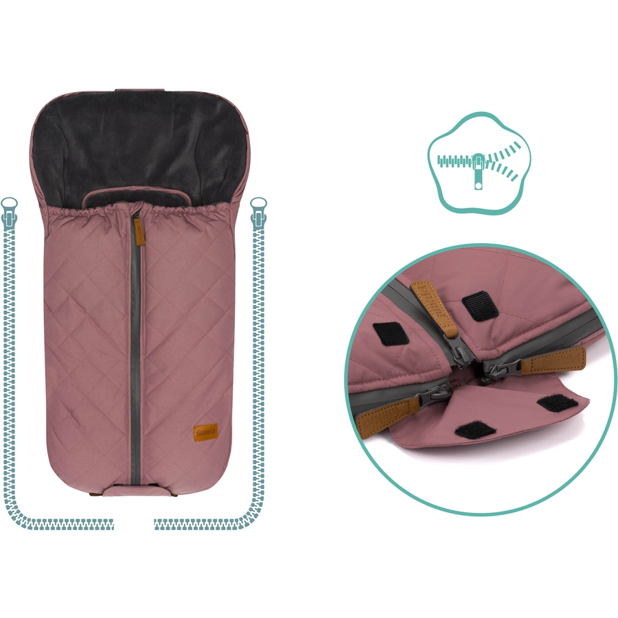 fillikid Winterfußsack Nevado für Babyschale Altrosa