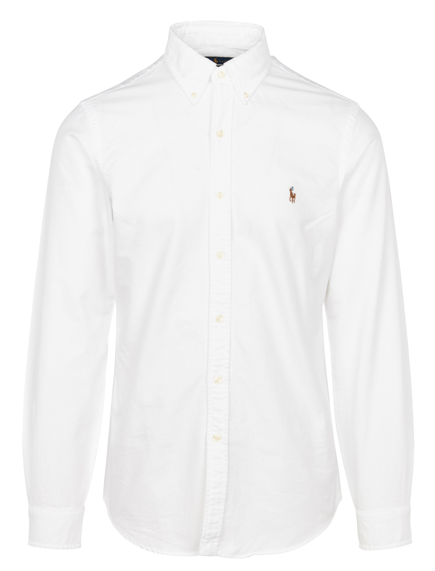Chemise col américain slim-fit en Oxford de coton | Blanc