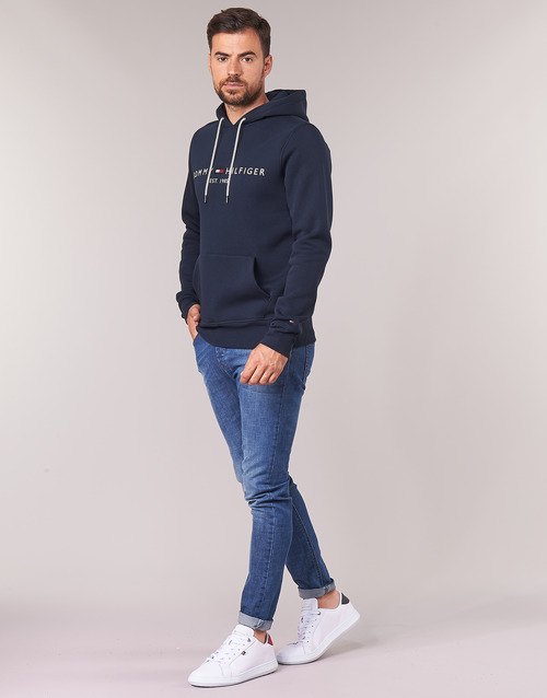Tommy Hilfiger - TOMMY LOGO HOODY - Marine