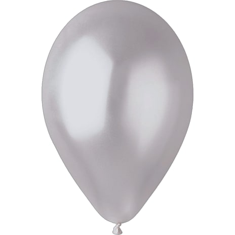 Balloner 30 cm 6-pak -metallic sølv