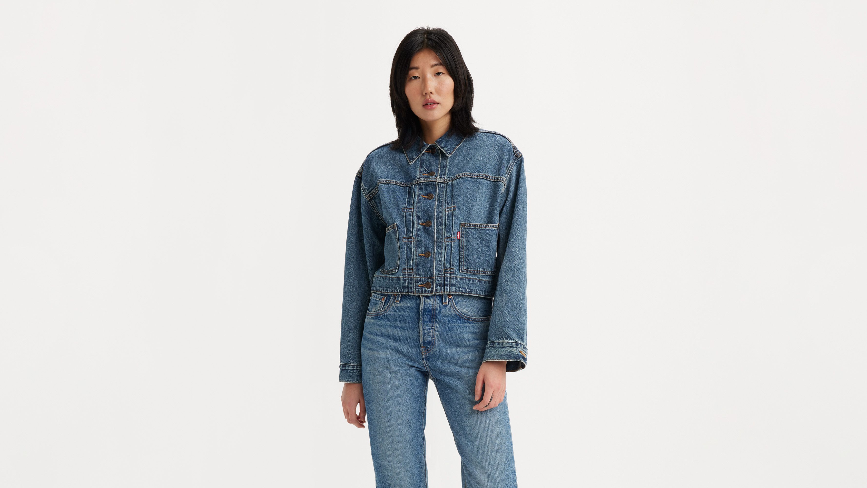Veste Trucker ’90 Tailored - Missed My Flight - Bleu