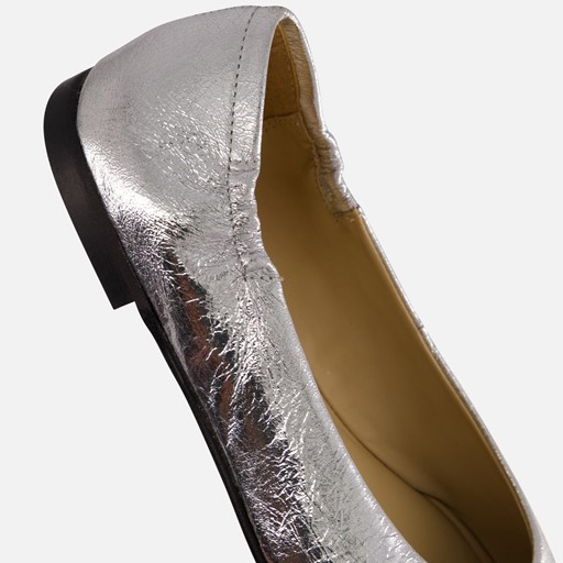 Linea Zeta Ballerina's zilver Leer