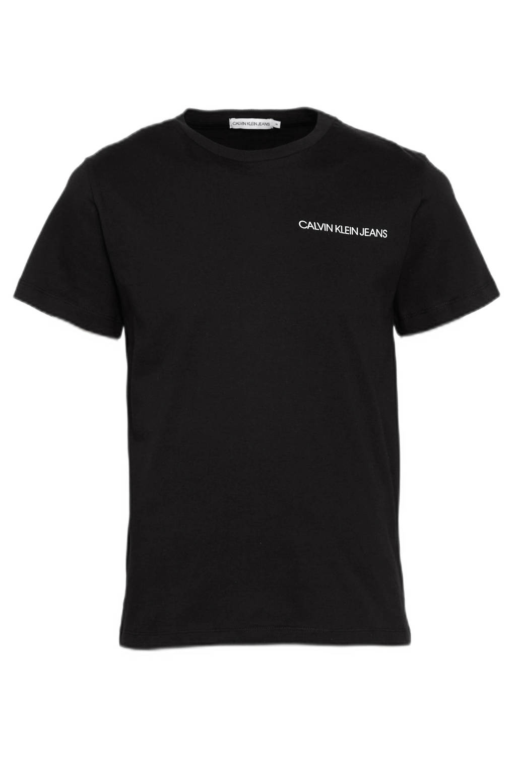 CALVIN KLEIN JEANS T-shirt van katoen zwart