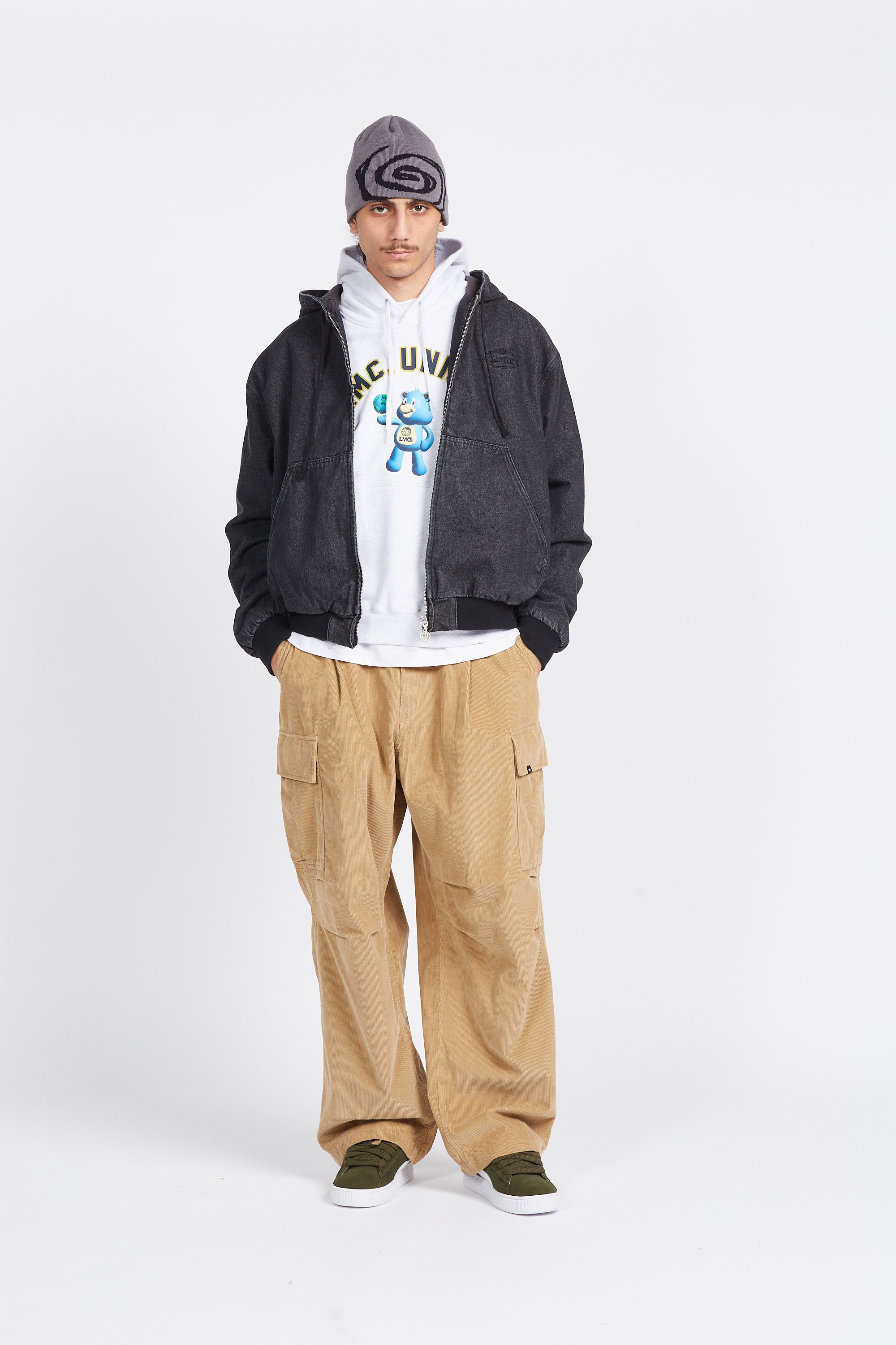 LOST MANAGEMENT CITIES Veste GOTHC OVAL DENIM Noir