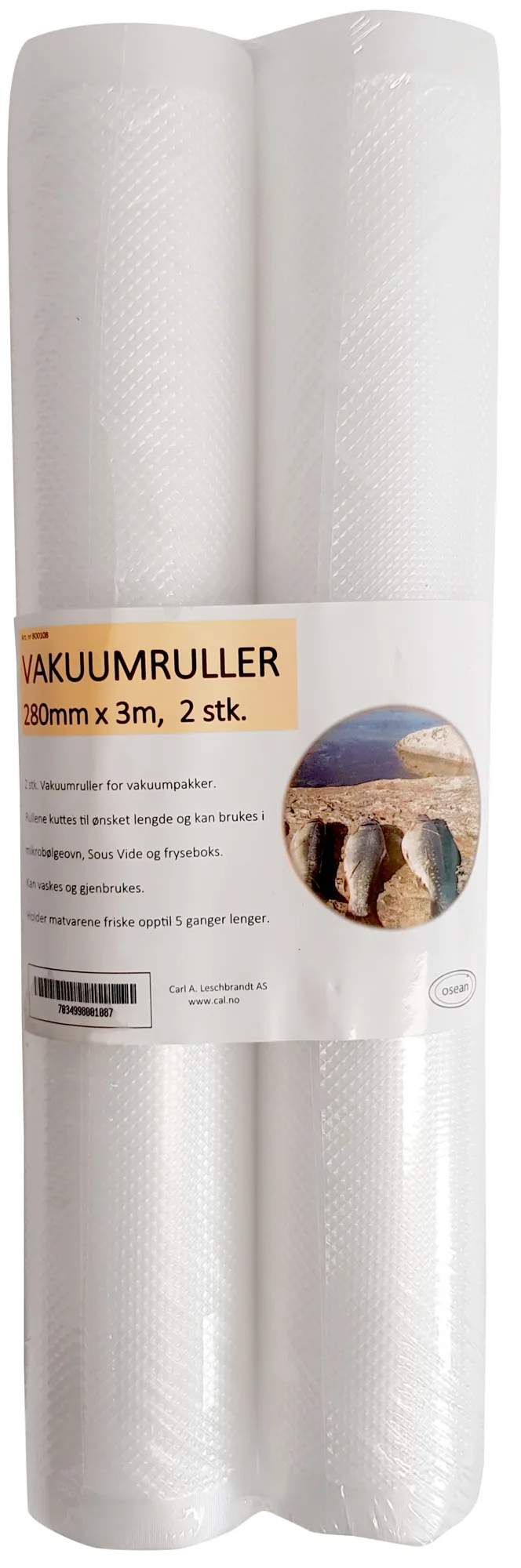 Osean Vakuumpose Rull 200mm x 3m 2 stk