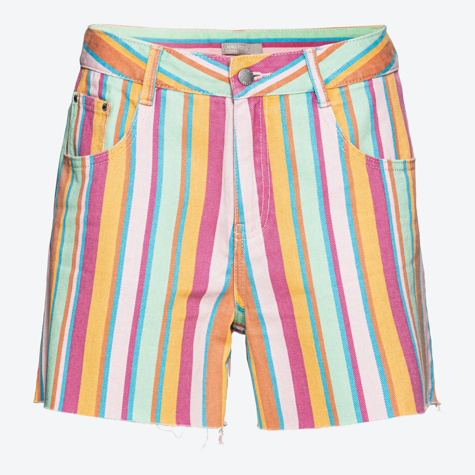Damen-Shorts mit Längsstreifen