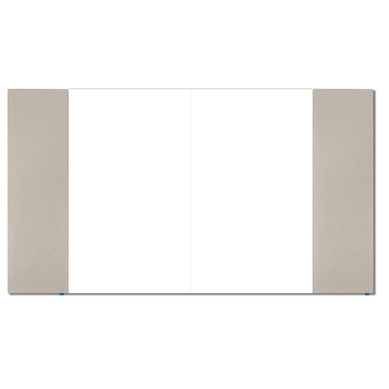 Legamaster All-in-One Whiteboard/Pinnwand-Set Wall-Up, 4-teilig, weiss/beige, 358 x 200 cm, emailliert/Stoff